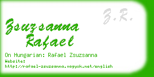 zsuzsanna rafael business card